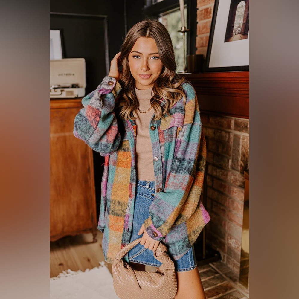 Plaid Shacket - Picture 2 of 9